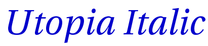 Utopia Italic font
